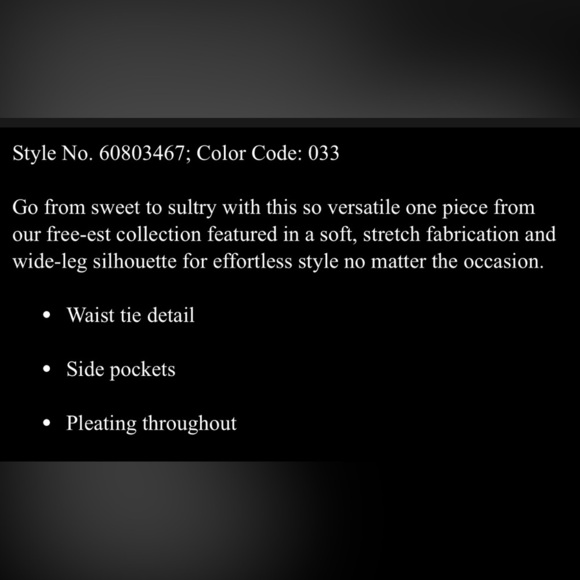 Free People Beach Blue Dani Palazzo infinity Jumpsuit Open Back NWOT Sapphire L - Picture 5 of 5